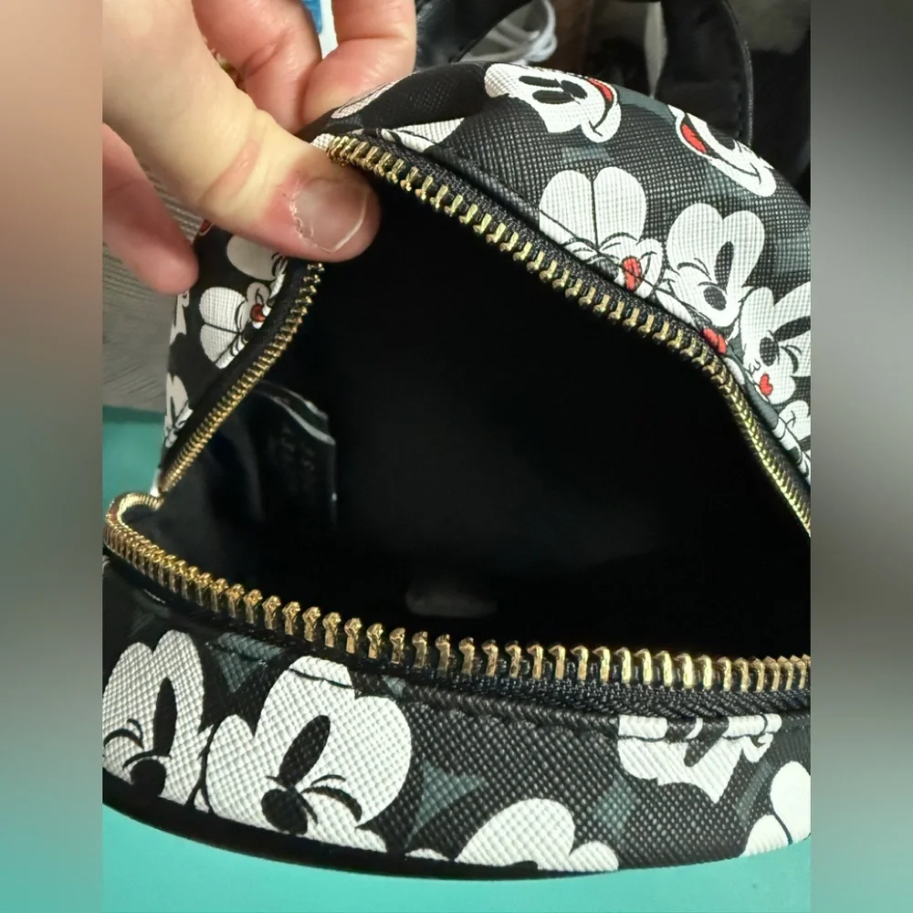 NWOT Disney Mickey Mouse All-Over Print 10.6” Black Mini Backpack - Picture 2 of 4